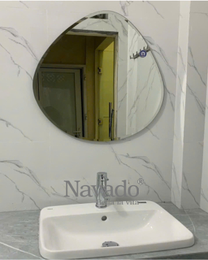 Artistic Beveled Stone Wall Mounted Bathroom Mirror NAV 313 