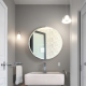 Round bathroom wall mirror with beveled edge NAV 108