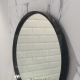 Round black metal frame bathroom wall mirror NAV 3056