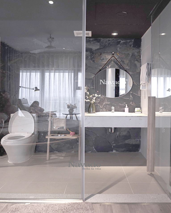 Round decorative mirror wall bathroom NAV 909 