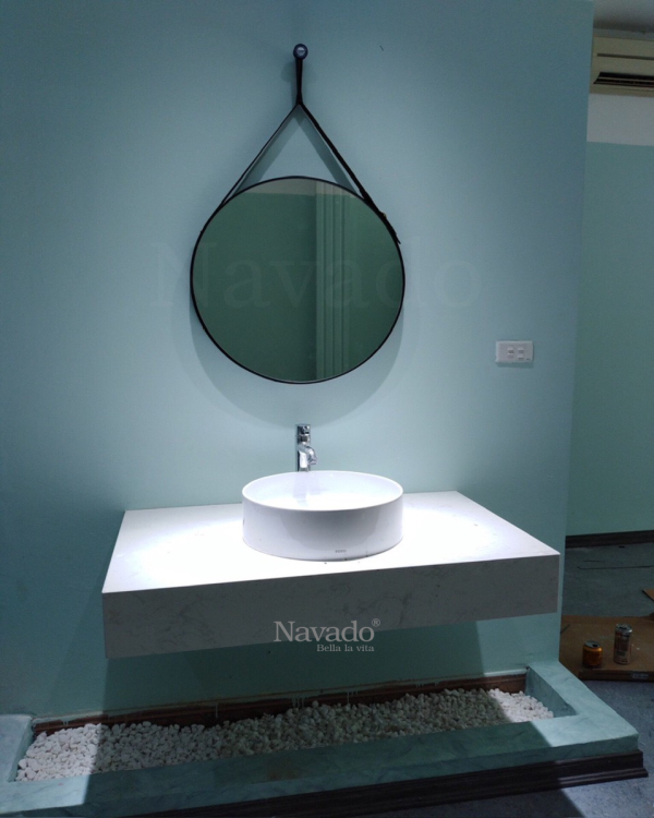 Round decorative mirror wall bathroom NAV 909 