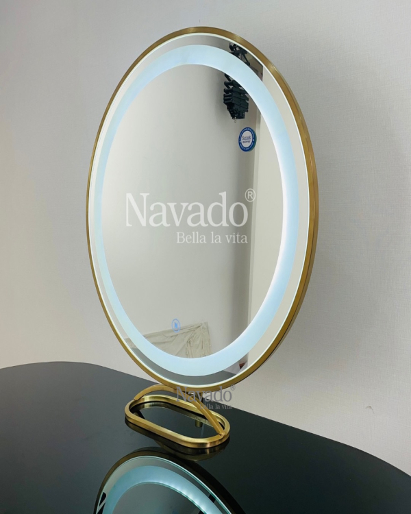 Round tabletop Vanity Mirror metal led  NAV 3032