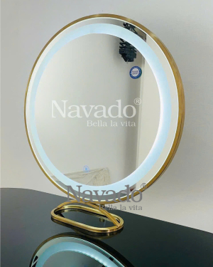 Round tabletop Vanity Mirror metal led  NAV 3032