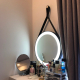 Round wall Vanity Mirror leather led  NAV 908