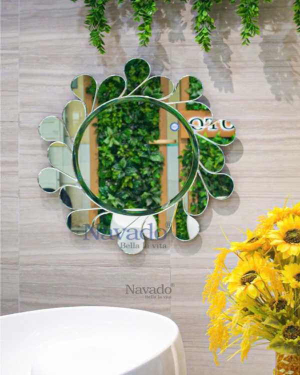 Round wall bathroom mirror Mira NAV 2027