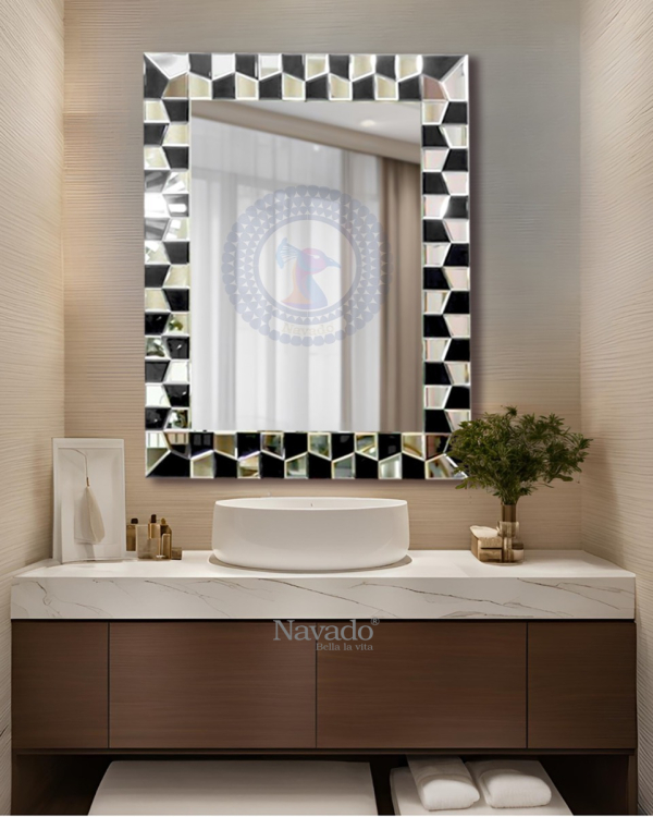 Rectangular bathroom mirror Serai NAV 2095