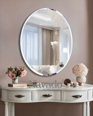 Wall Vanity Mirror oval beveled edge NAV 110