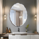 Artistic oval beveled wall-mounted bathroom mirror NAV 542 