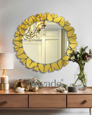 Wall mounted vanity mirror with art frame Autumn NAV 2073