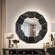 Round vanity mirror black frame King Black NAV 2036NT 