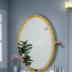 MODERN ELIP BATHROOM MIRROR WITH GOLD FRAME