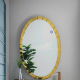 MODERN ELIP BATHROOM MIRROR WITH GOLD FRAME
