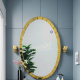MODERN ELIP BATHROOM MIRROR WITH GOLD FRAME