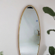 Large gold frame wall-mounted full-length mirror