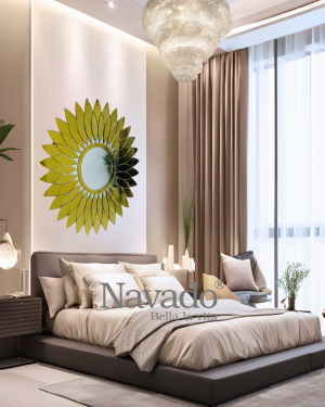 Wall mirror decorates Kadupul living room