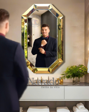 Gold Frame Bathroom Wall Art Mirror BRIAN NAV 2005 