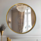 Decorative mirror model for living room wall with gold stainless steel frame