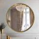 Decorative mirror model for living room wall with gold stainless steel frame