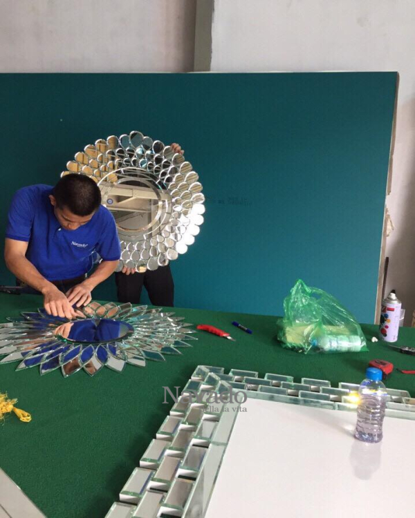 Artistic Mosaic Bathroom Wall Mirror Sunflower NAV 2030