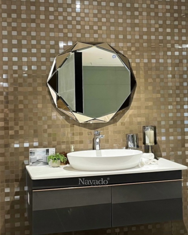 Bathroom wall decorative mirror Crystal NAV 2096D 