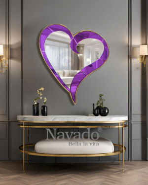  Bathroom wall art mirror Purple Heart NAV 2112 NT