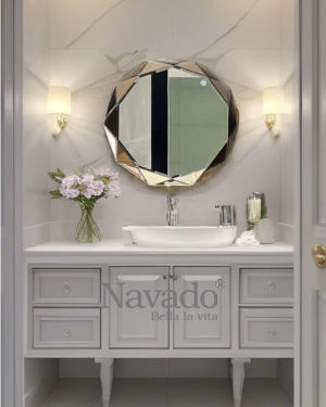 Phale round Art Bathroom Wall Mirror Rainbow NAV 2069 