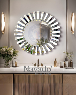 Round art mirror for bathroom decoration Mystery NAV 2010 NT 