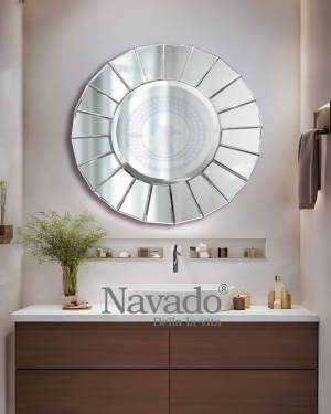 Round art mirror for bathroom UFO NAV 2043 NT