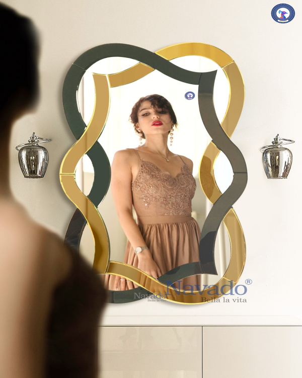 Luxury living room decorative wall mirror model NAV 2206