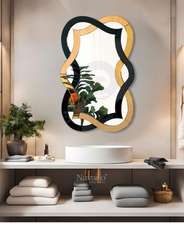 Luxury living room decorative wall mirror model NAV 2206