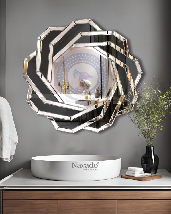 Spider Black white art living room wall decoration mirror