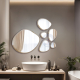 High-end living room wall decoration mirror model stone beach