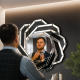 Spider Black white art living room wall decoration mirror
