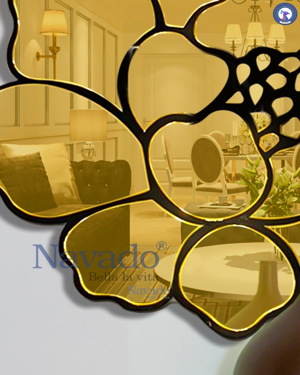 Rose wall art decorative mirror model