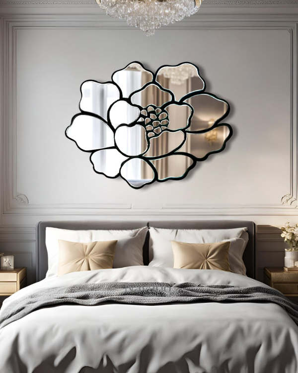 Decorative wall art mirror for living room Rose NAV 2013
