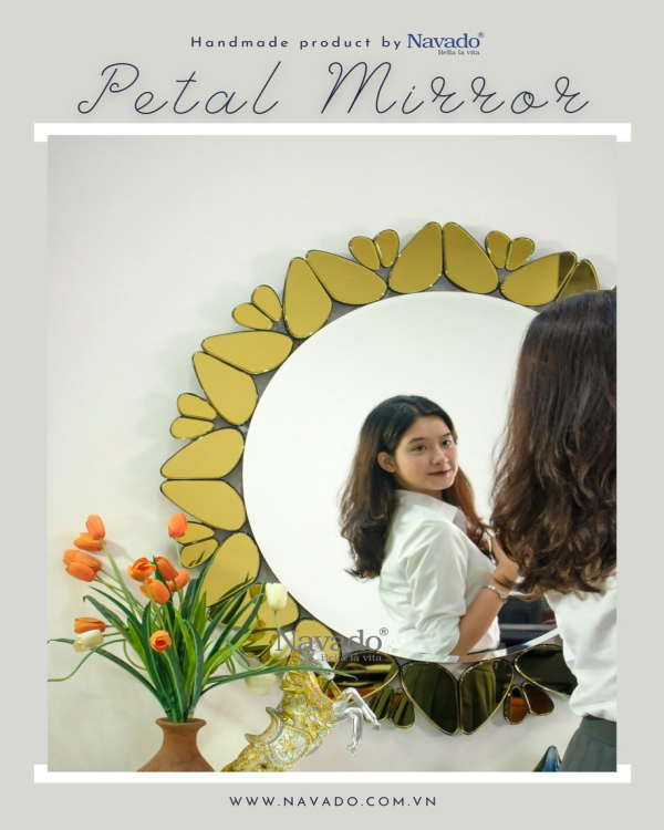 Hestia gold mirror wall art decoration mirror