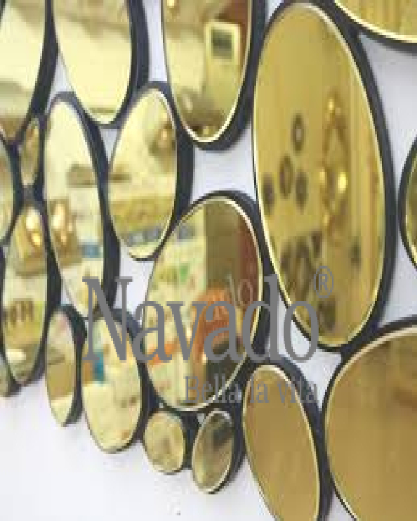High-end living room decorative wall mirror model NUT