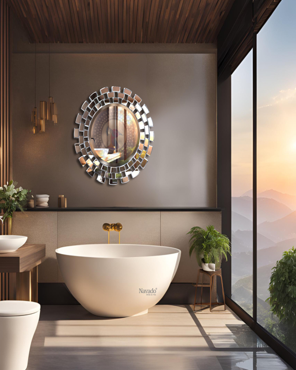 Round bathroom wall mirror Sunset NAV 2028 NT