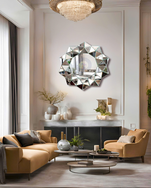 High-end decorative wall art round mirror Queen Bee NAV 2029 