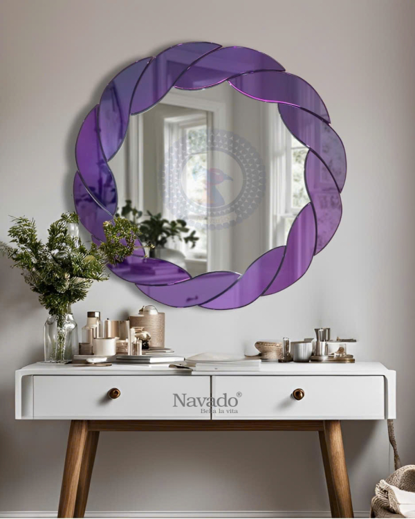 Round decorative wall art bathroom mirror Stella NAV 2038 