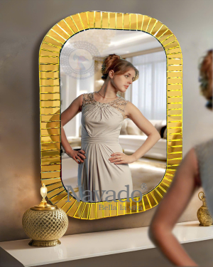 Gold frame art bathroom wall mirror Montana NAV 2003