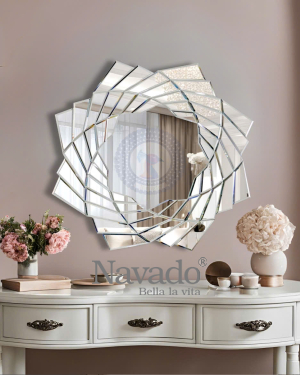 High-end art wall mirror for bathroom Pharaon NAV 2026 NT