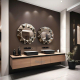 High-end decorative wall art round mirror Queen Bee NAV 2029 