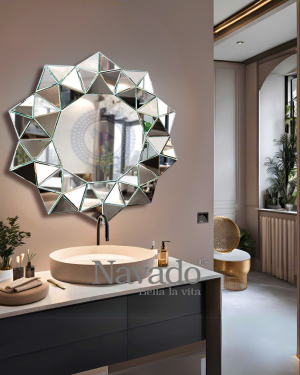 Crystal living room wall decoration mirror model
