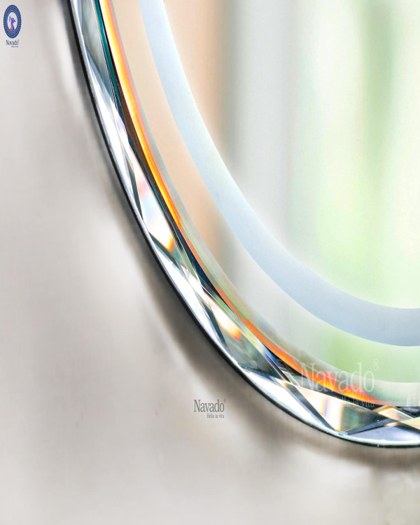 Round LED wall vanity mirror Crystal NAV 2122