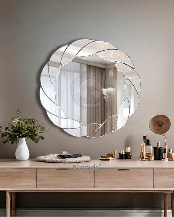 Artistic Framed Round Bathroom Mirror Stella NAV 2038