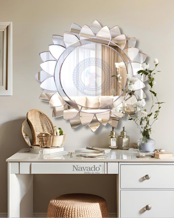 ART SUNFLOWER DECOR BATHROOM MIRROR