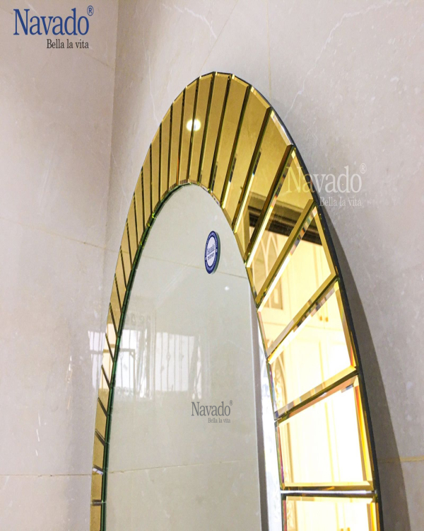 The Light decorative mirror with gold border