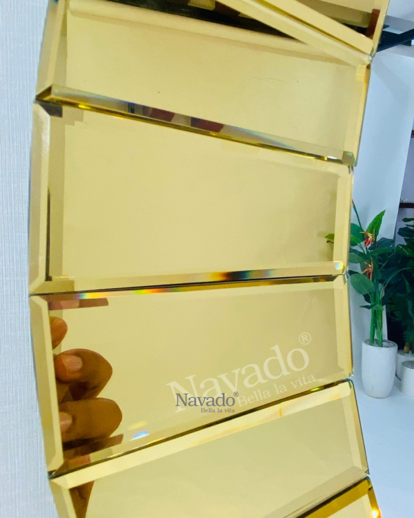The Light decorative mirror with gold border