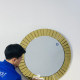 The Light decorative mirror with gold border
